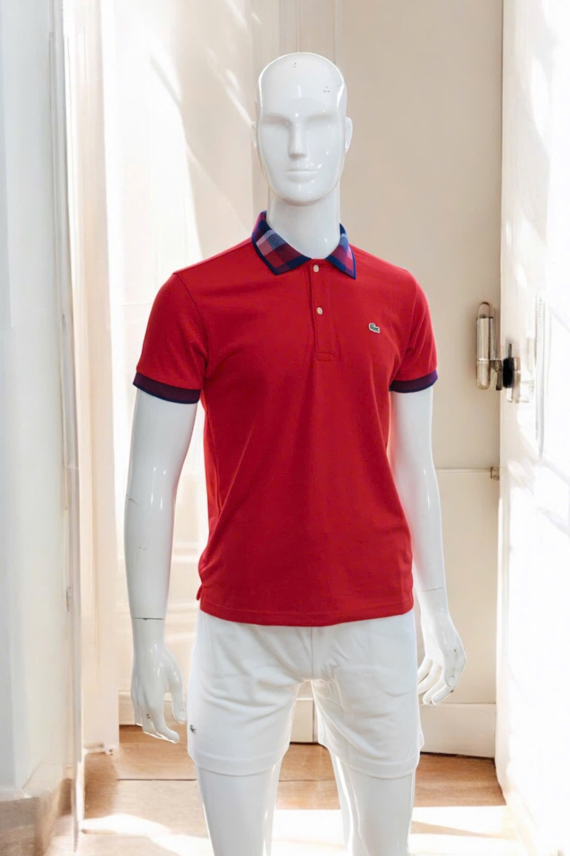 Áo polo nam LCSTE phối viền 146-Đỏ