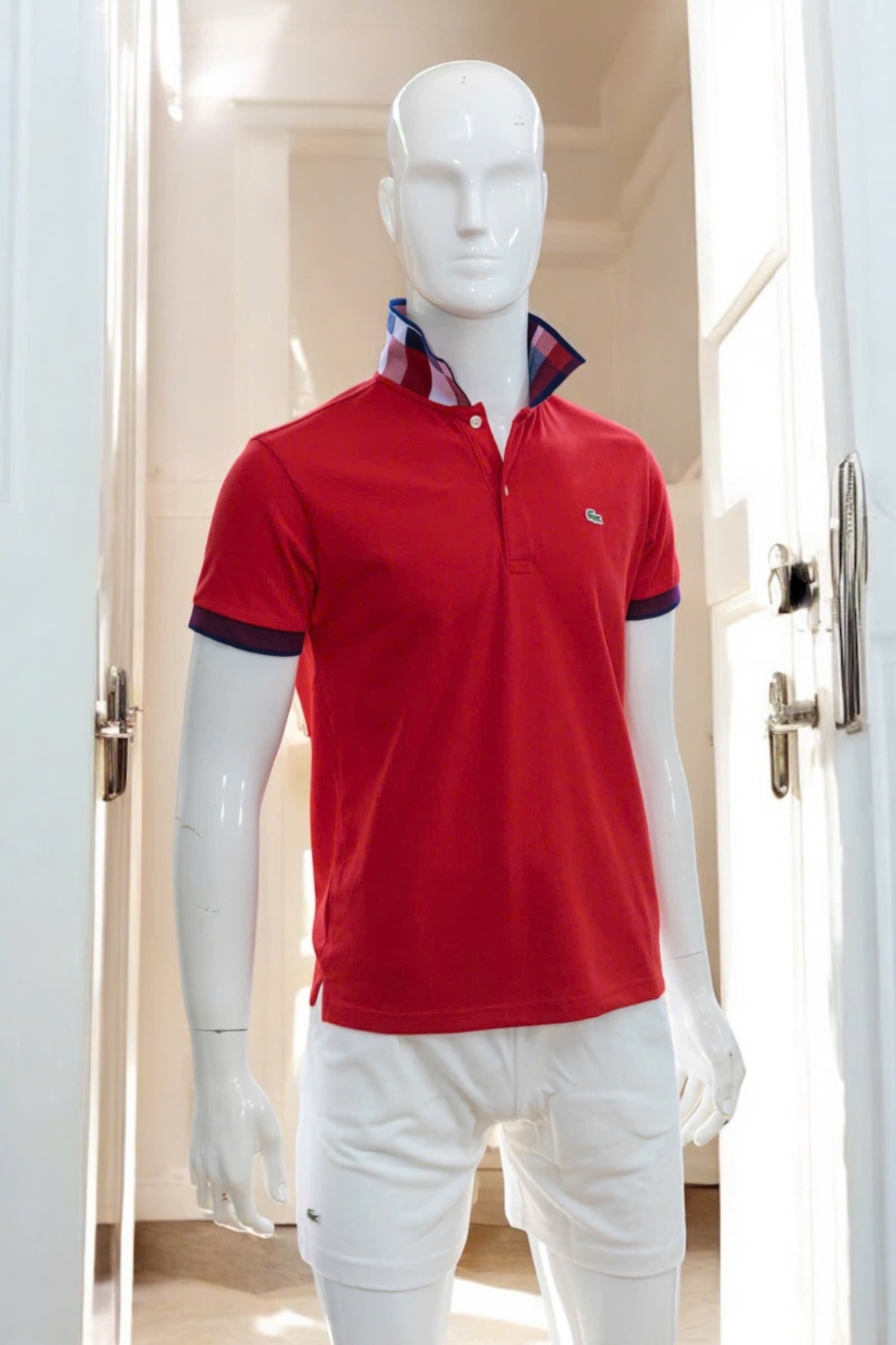Áo polo nam LCSTE phối viền 146-Đỏ