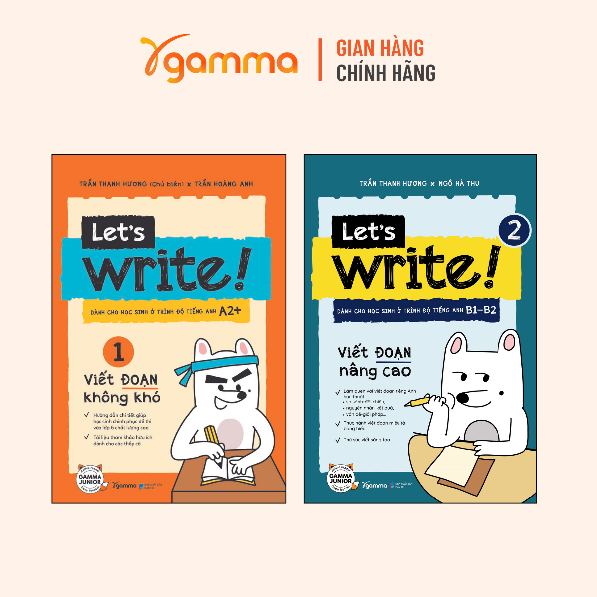 Combo Let's Write 1 - Viết Đoạn Không Khó & Let's Write 2 - ViếT Đoạn Nâng Cao