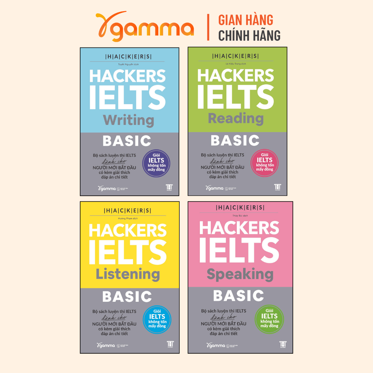 Combo Hackers IELTS Writing + Speaking + Reading + Listening Basic