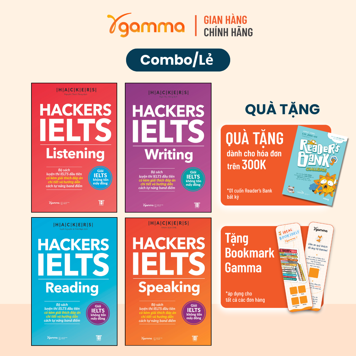 Combo Hackers IELTS Writing + Speaking + Reading + Listening