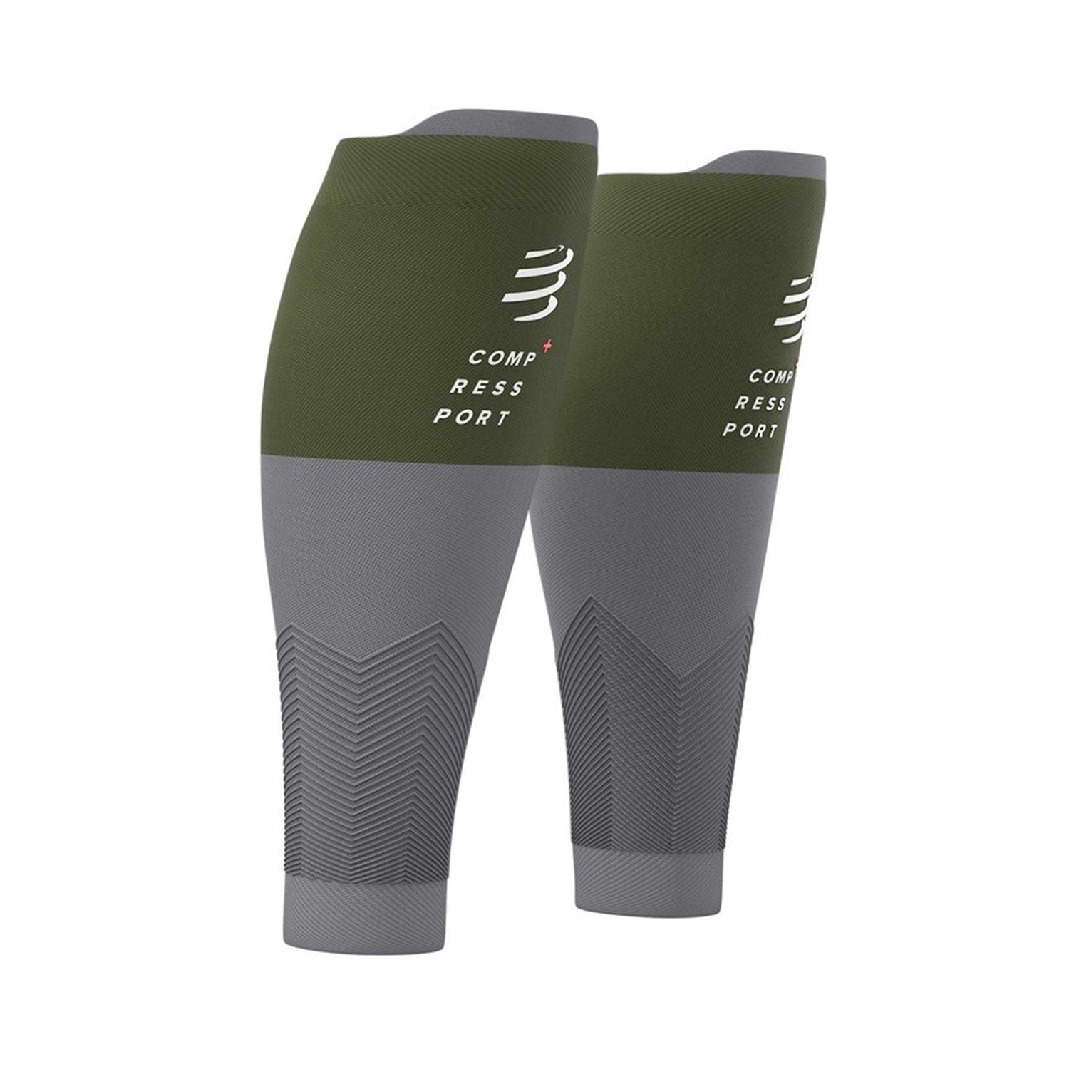 BÓ CALF COMPRESSPORT R2V2 - GREEN/STEEL GREY