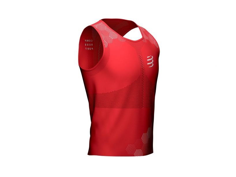 ÁO COMPRESSPORT PRO RACING SINGLET RED/WHITE NAM