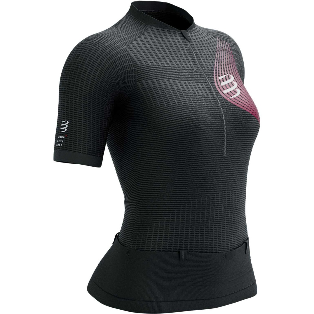 ÁO COMPRESSPORT TRAIL POSTURAL SS TOP BLACK PERSIAN RED NỮ