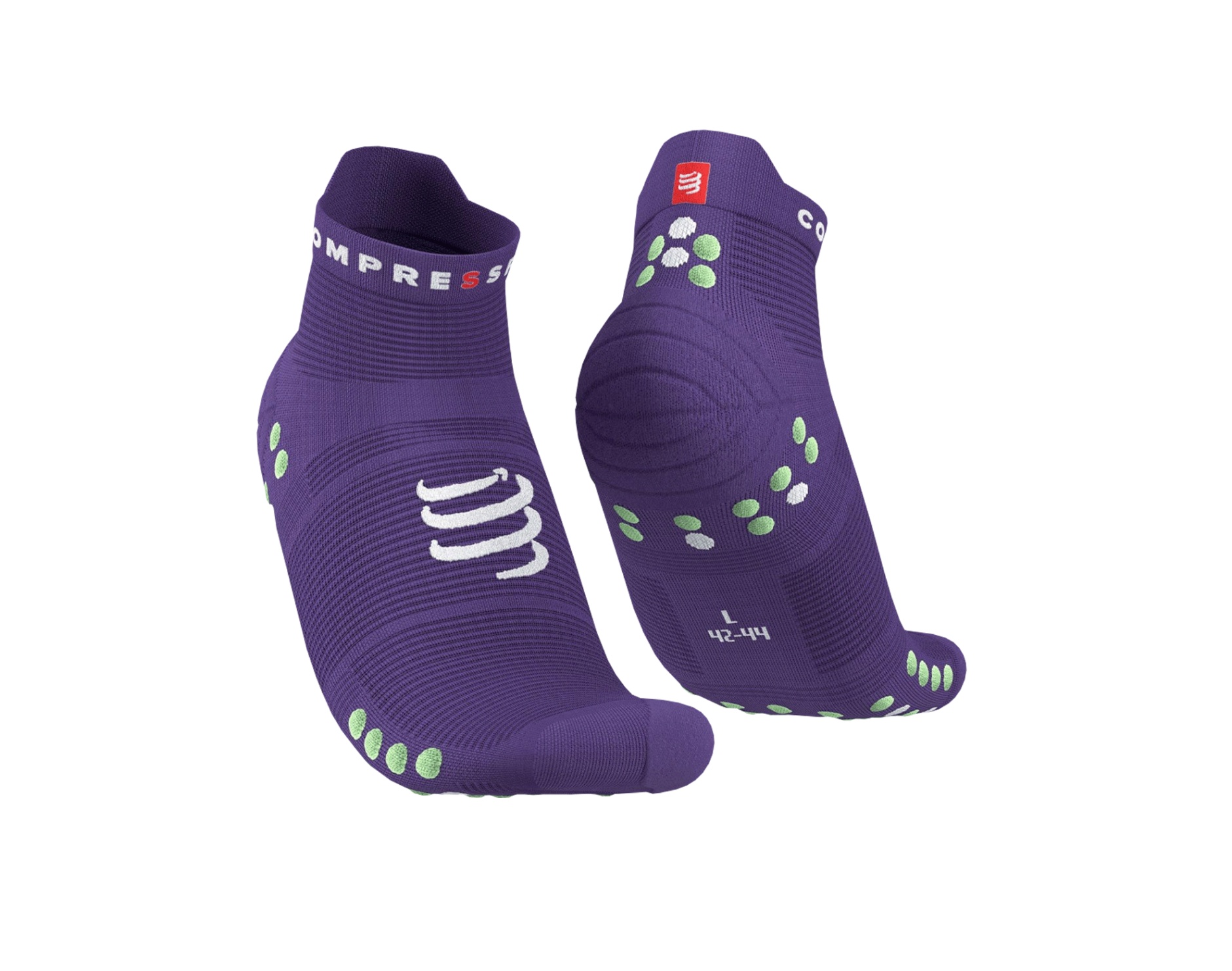 TẤT COMPRESSPORT PRO RACING SOCKS V4.0 RUNLOW - PURPLE PARADAISE GREEN