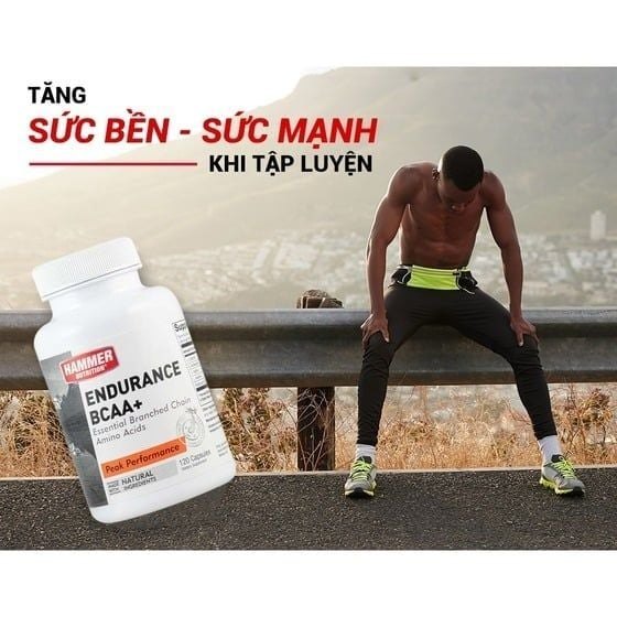 VIÊN UỐNG TĂNG SỨC MẠNH VÀ SỨC BỀN HAMMER NUTRITION ENDURANCE BCAA+ 20 VIÊN