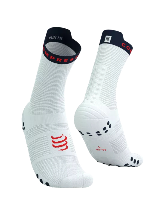 TẤT COMPRESSPORT PRO RACING SOCKS V4.0 RUNHIGH - WHITE BLUE