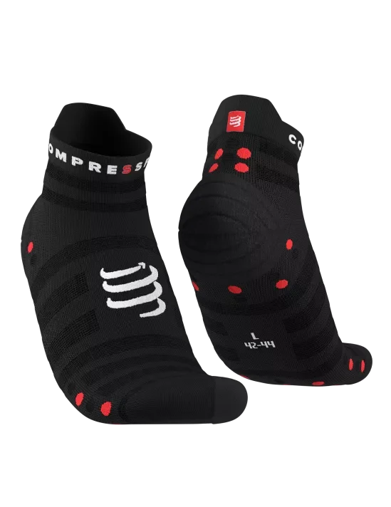 COMPRESSPORT PRO RACING SOCKS V4.0 ULTRALIGHT RUNLOW - BLACK RED