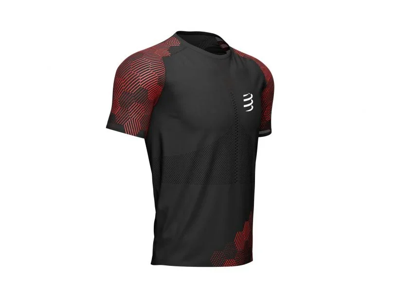 ÁO COMPRESSPORT RACING SS TSHIRT BLACK RED