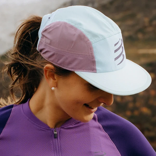 MŨ COMPRESSPORT 5 PANEL LIGHT CAP - SHELL BLUE GRAPE