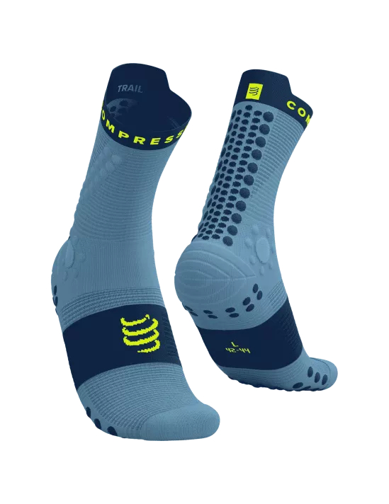 TẤT COMPRESSPORT PRO RACING SOCKS V4.0 TRAIL - DENIM POSEIDON