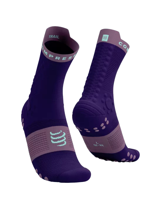 TẤT COMPRESSPORT PRO RACING SOCKS V4.0 TRAIL - PURPLE GRAPE