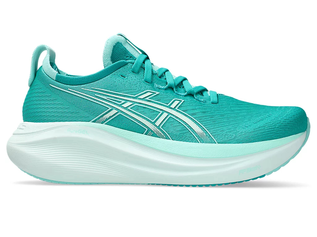 ASICS GEL NIMBUS 27 WOMEN / WAVE TEAL ILLUMINATE MINT