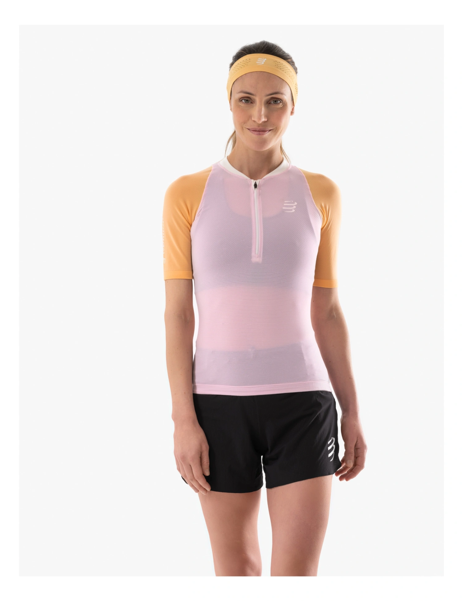 ÁO COMPRESSPORT TRAIL POSTURAL SS TOP WOMEN ROSEATE ORANGE