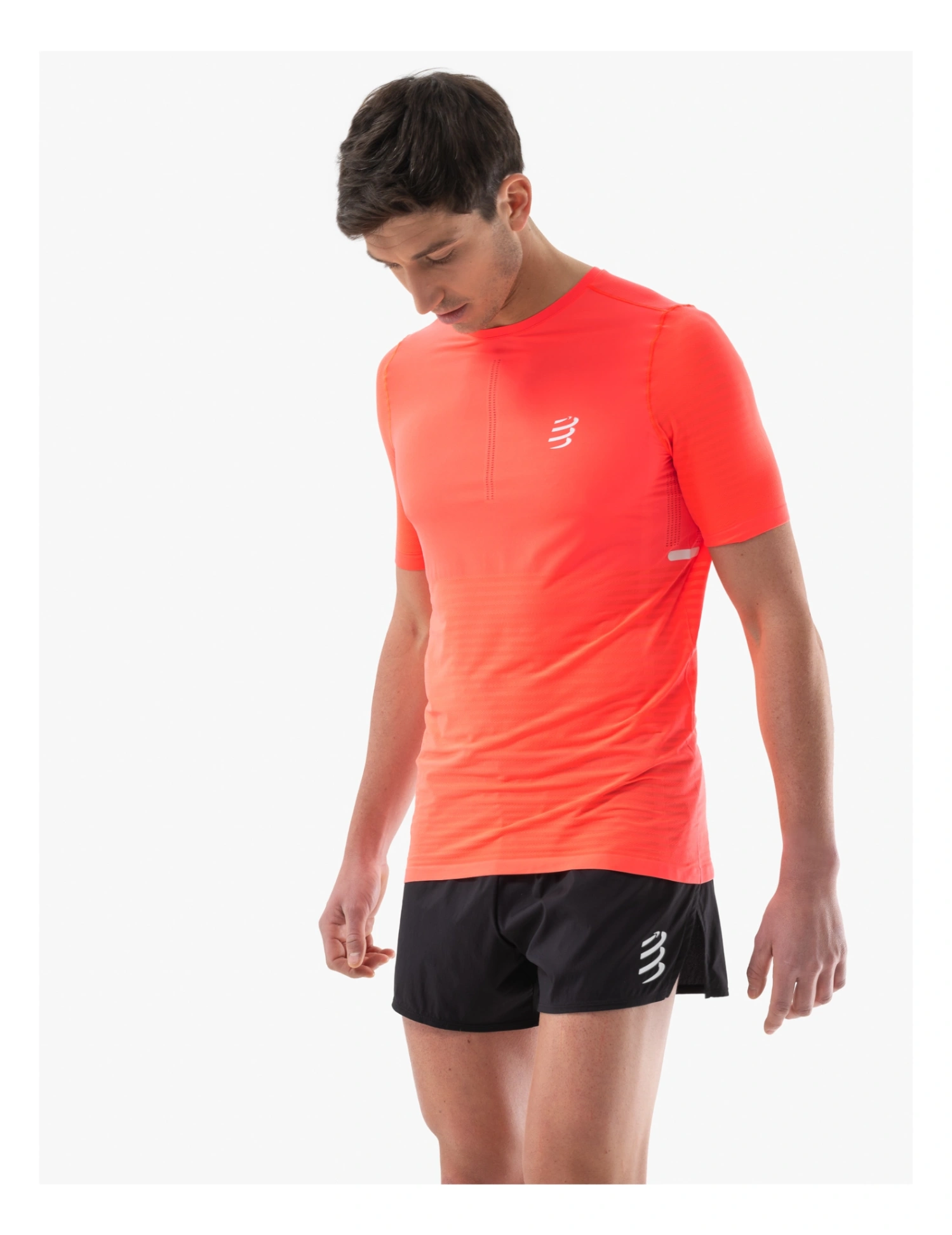 ÁO COMPRESSPORT PRO RACING SS TSHIRT MEN FLUO RED