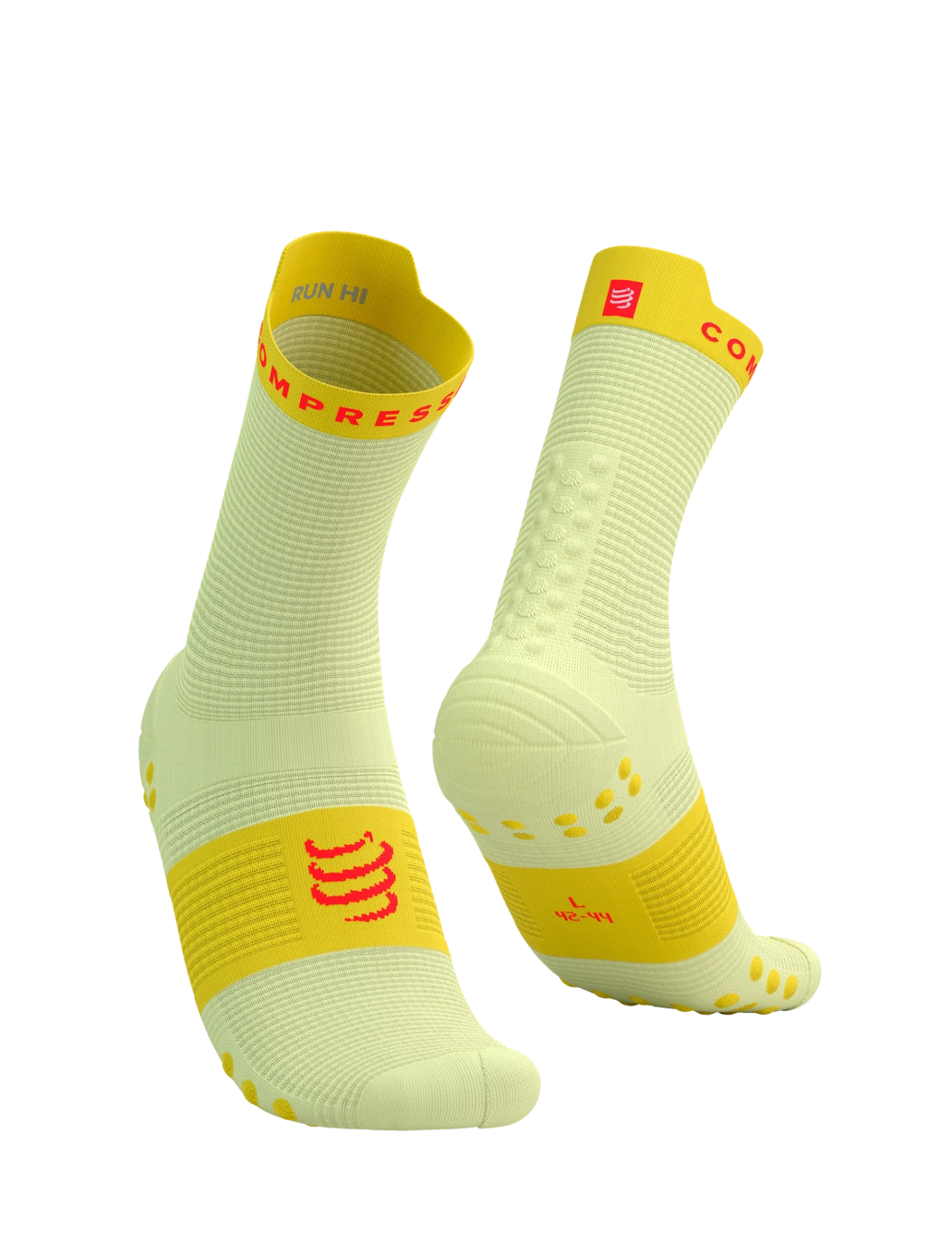 TẤT COMPRESSPORT PRO RACING SOCKS V4.0 RUNHIGH - YELLOW FLUO RED