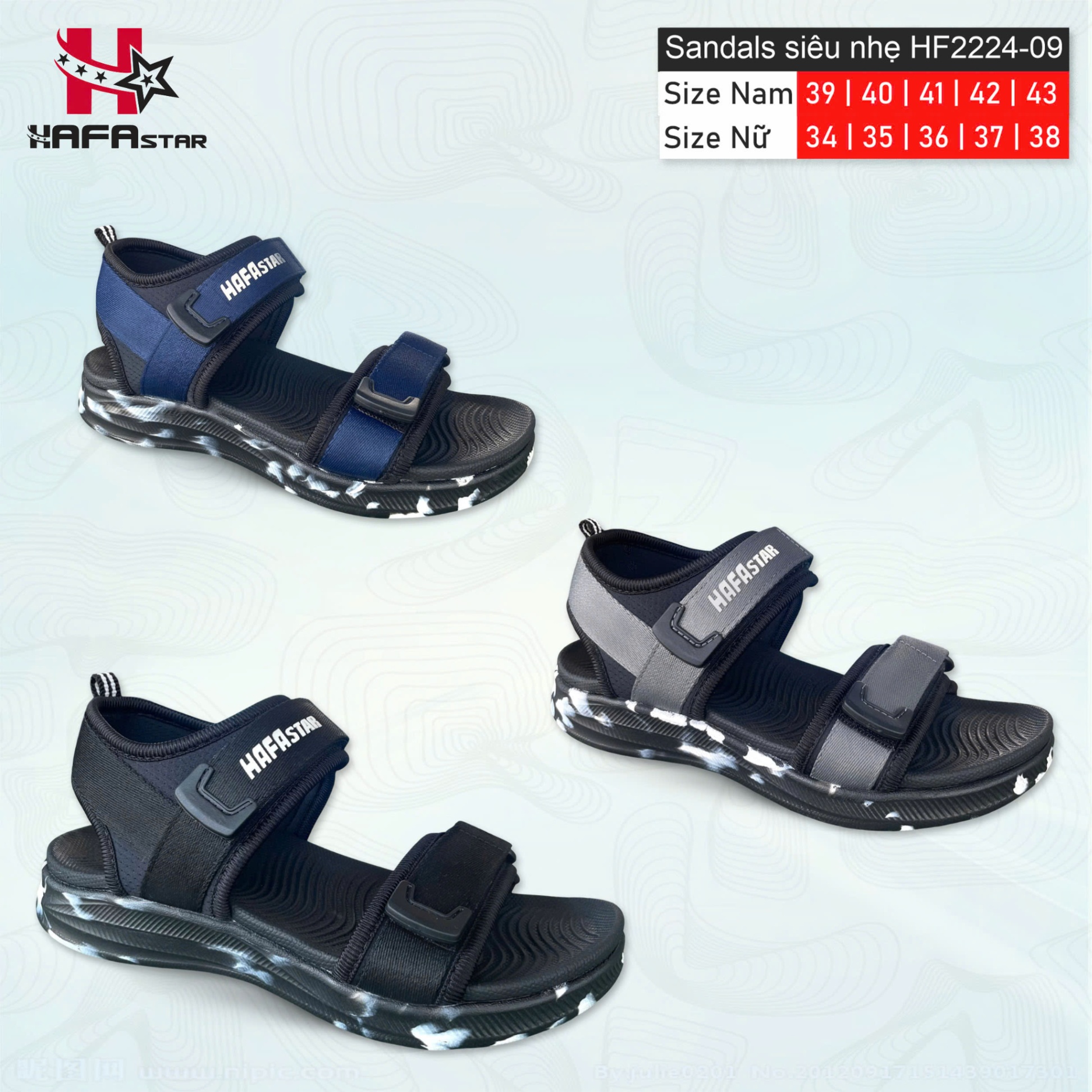 Sandals HF2224-09 (Nam/Nữ)