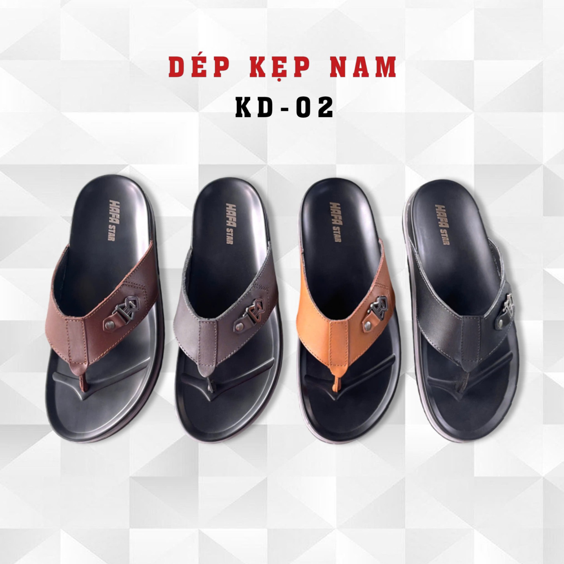 Kẹp nam KD-02 (da bò)