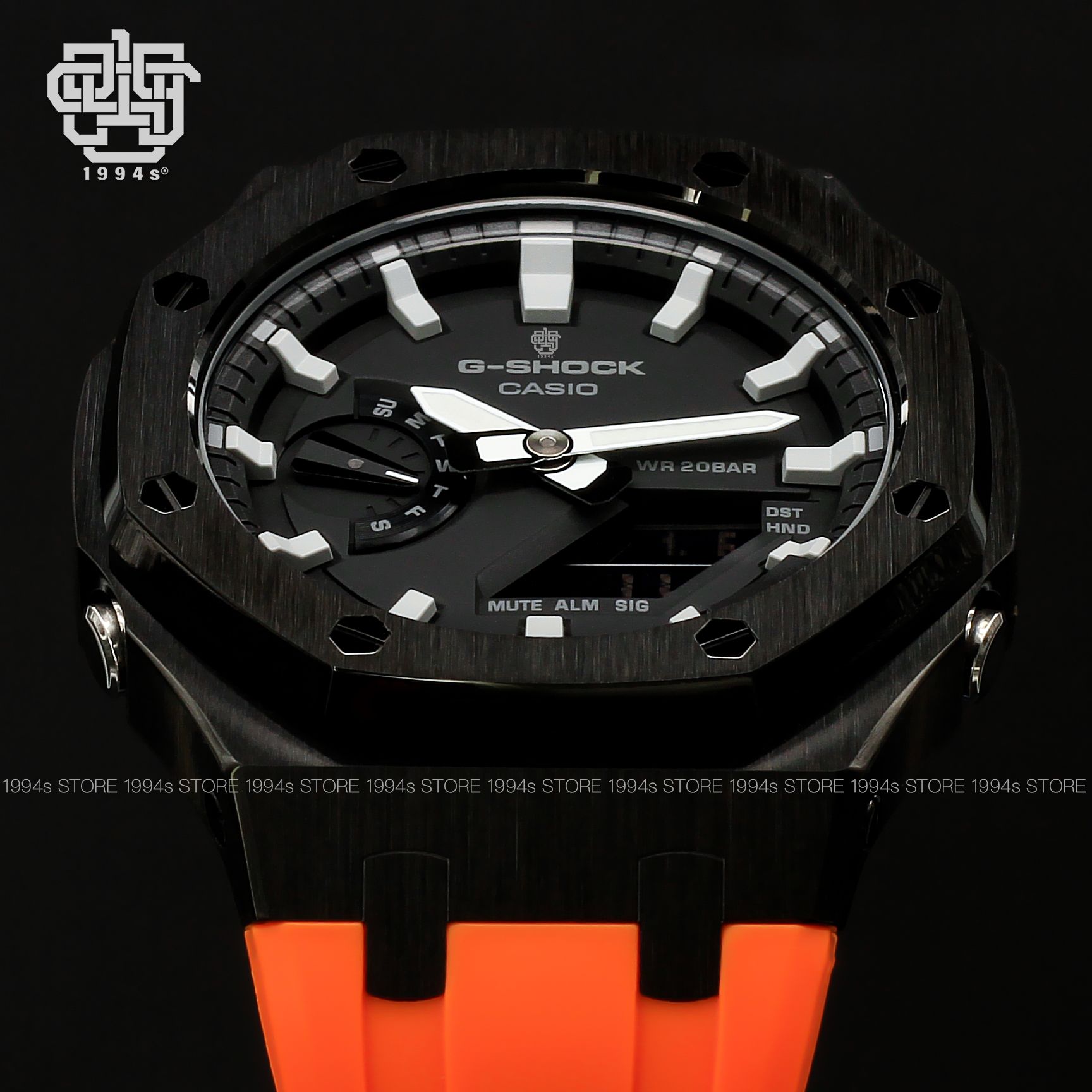 G-SHOCK GA-2100-1A CUSTOM AP BLACK x ORANGE