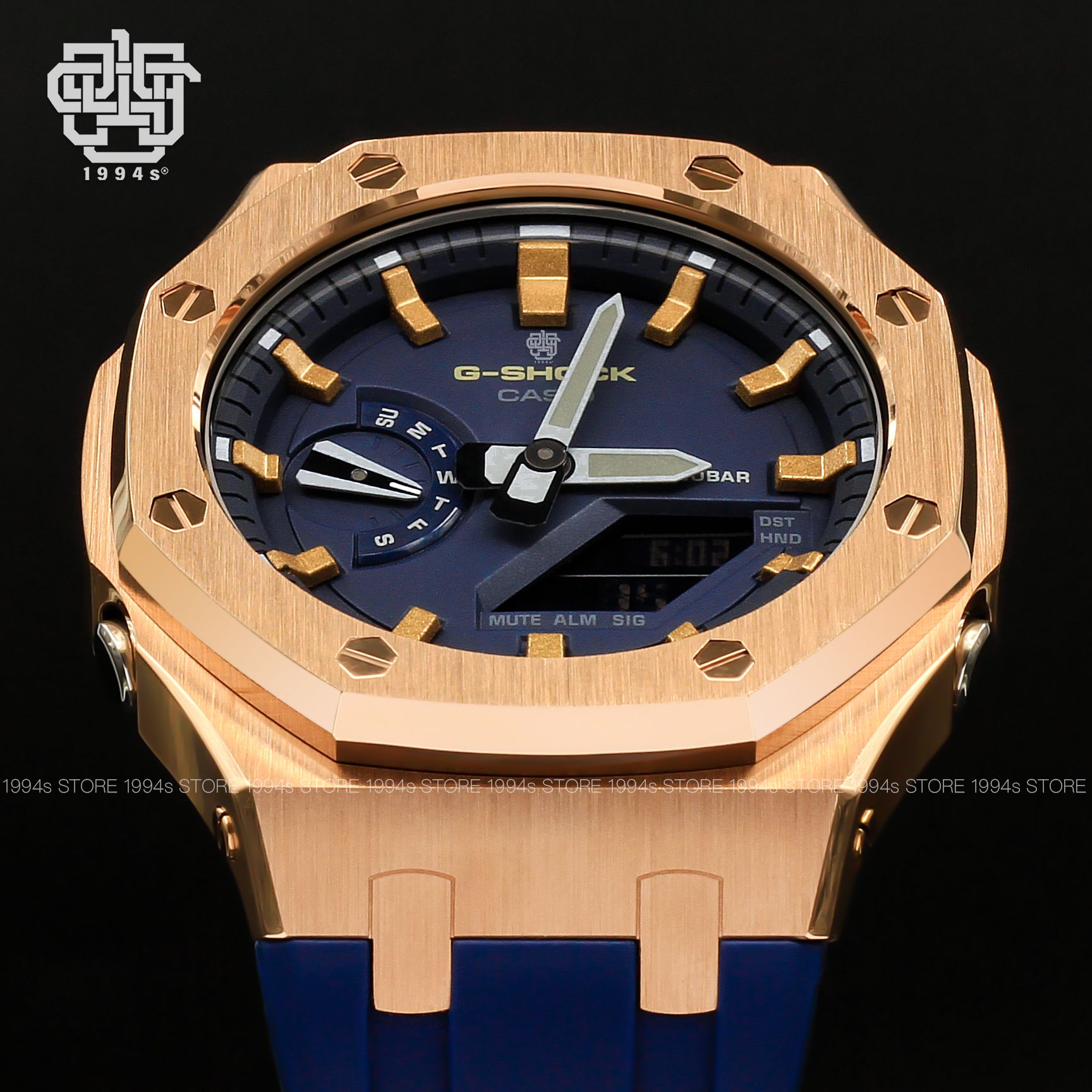 G-SHOCK GA-2110ET-2A CUSTOM AP SILVER ROSE GOLD x BLUE