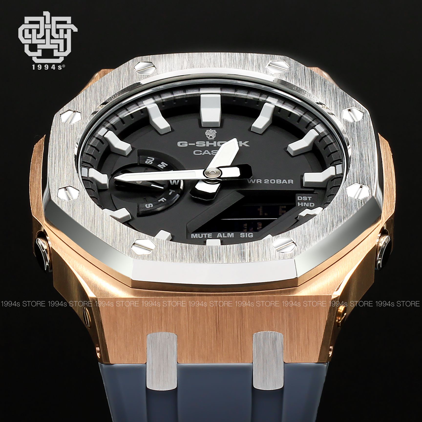 G-SHOCK GA-2100-1A CUSTOM AP ROSE GOLD SILVER x GRAY