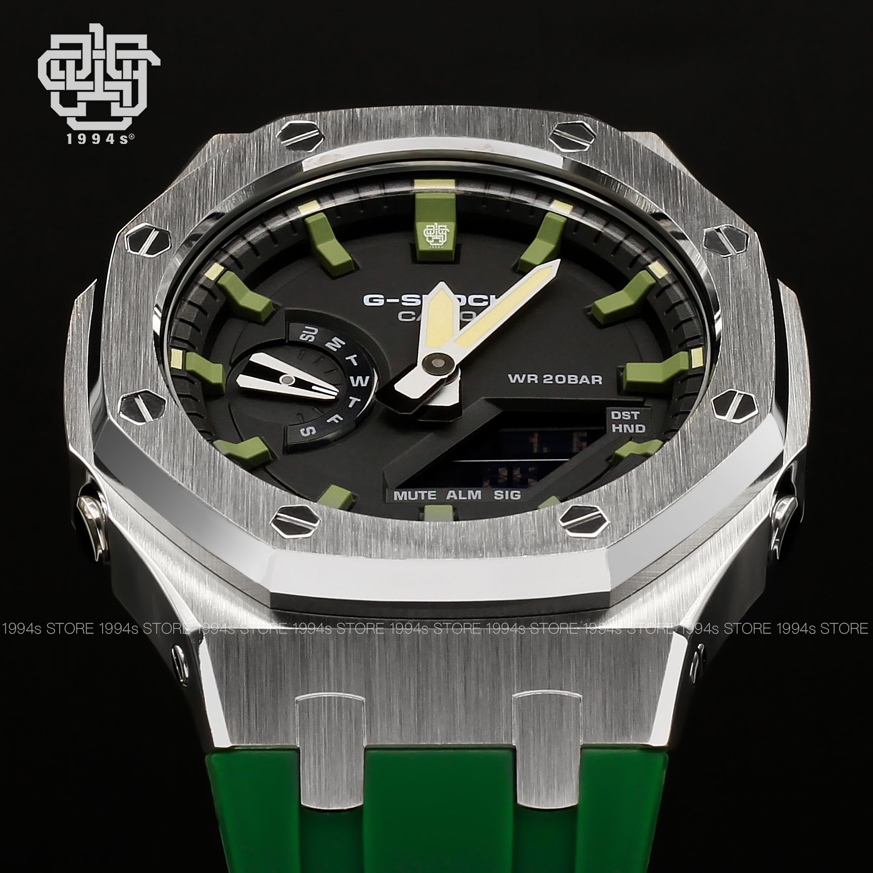 G-SHOCK GA-2110SU-3A CUSTOM AP SILVER x GREEN