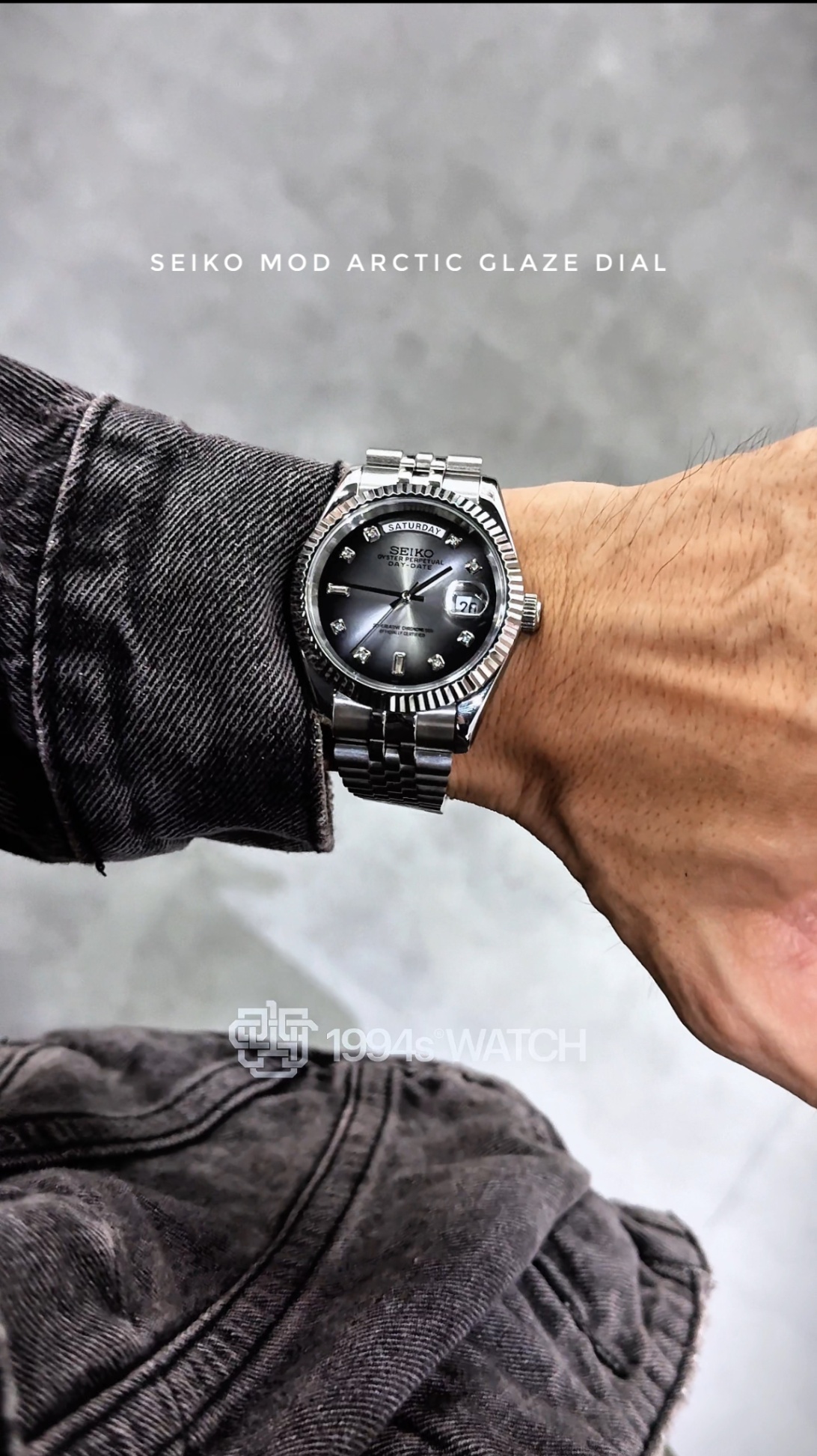 Seiko Mod - Day-Date Arctic Glaze
