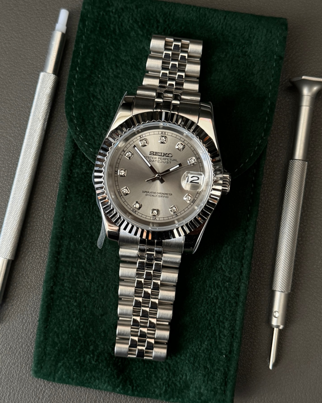 Seiko Mod - Dayjust Grey Gem