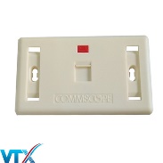 Mặt ổ cắm mạng âm tường COMMSCOPE/AMP 1 port chính hãng - Viễn Thông Xanh