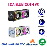 Loa Bluetooth Mini V8 LED RGB Theo Nhạc, Bass Cực Mạnh, Loa V8 Âm Thanh Vòm  Tương Thích Điện Thoại, Laptop. Loa Bluetooth V8 Thiết Kế Cực Đẹp. Bảo Hành  12 Tháng |