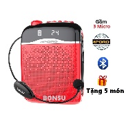 Loa máy trợ giảng Aporo T21 UHF, 2.4G công suất 30W Bluetooth 5.0 không dây  cao cấp (gồm 3 micro)- Hàng chính hãng - Màu đỏ sóng 2.4G | BONSUHD | Tiki