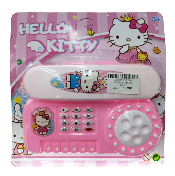 Vĩ điện thoại bàn Kitty Dùng Pin WH-074C