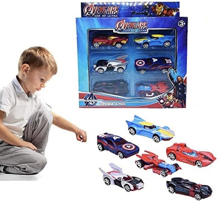 Hộp xe siêu anh hùng Kim Loại 6 chiếc 2169