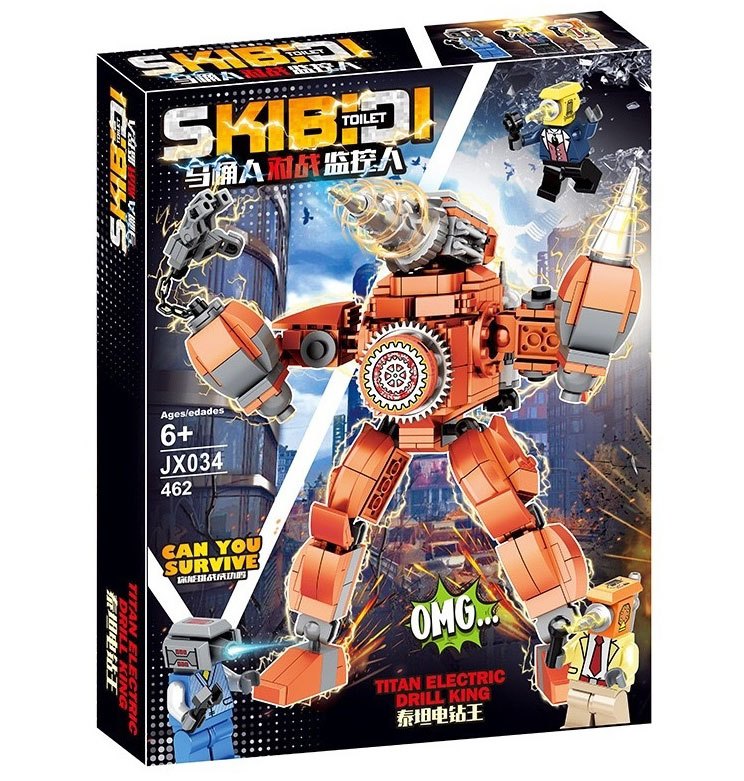 Lego Lắp Ráp Máy Khoan Titan Vệ Sinh Skibidi JX034