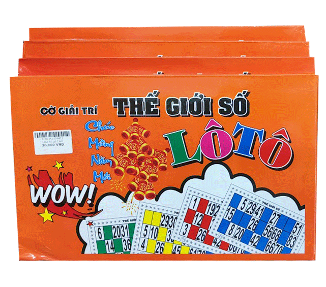 Cờ Loto Số Gổ Cam 90 Số