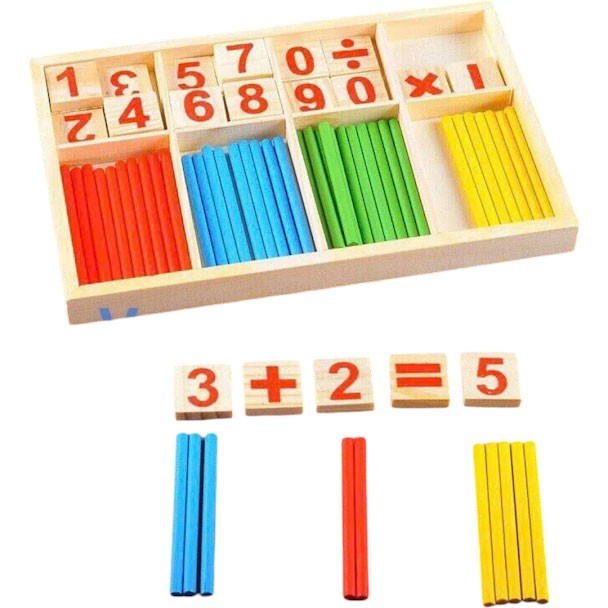 Bộ Que Tính Toán Học Bằng Gổ