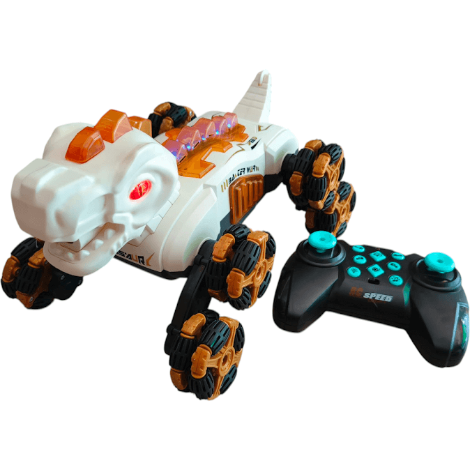 Khủng Long 8 Bánh Điều Khiển Đồng Hồ Phun Khói 888-39