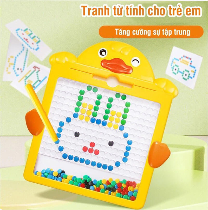 Bảng Nam Châm Từ Tính Xếp Hình Hạt Màu