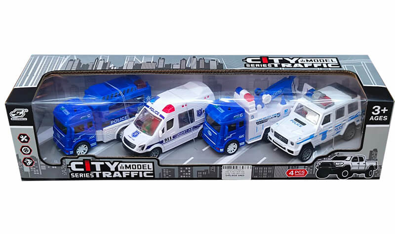 Hộp 4 Xe Cảnh Sát Chạy Trớn 567-100