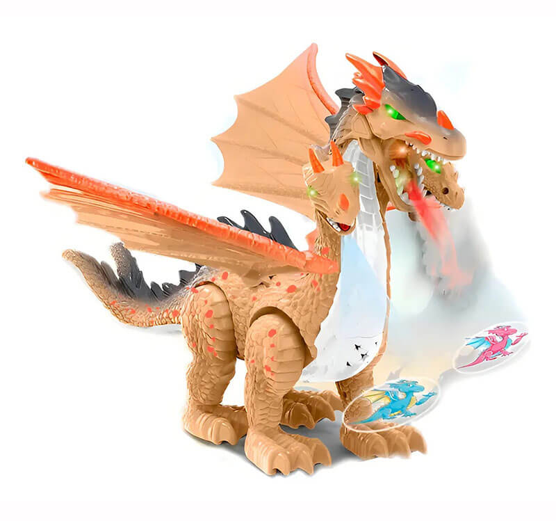 Khủng Long 3 Đầu Phun Khói Dùng Pin 8801