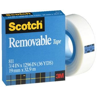 Băng keo 1 mặt văn phòng 3M 811 Scotch Removable