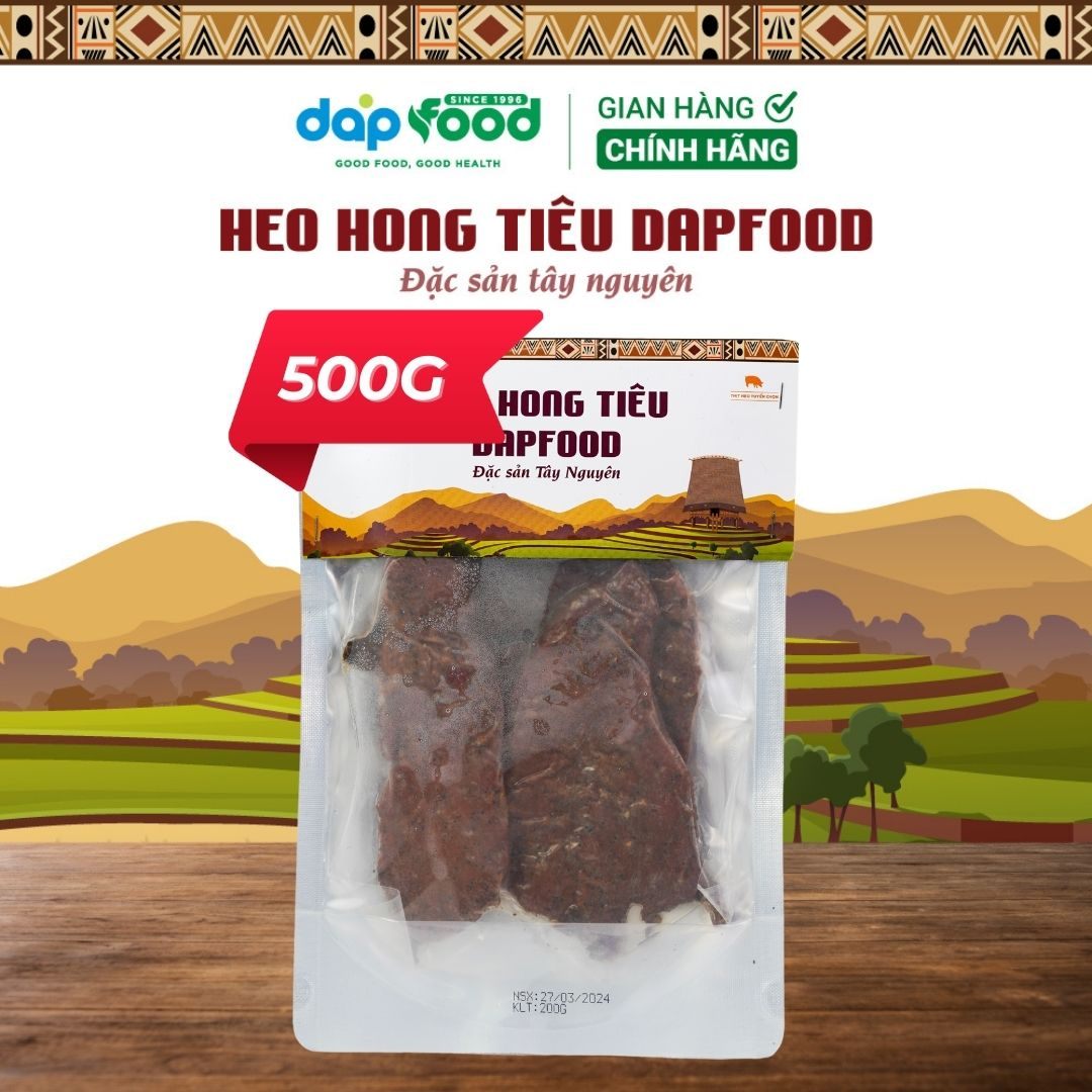 Heo hong tiêu DapFood - đặc sản Tây Nguyên - 500gr/ Túi