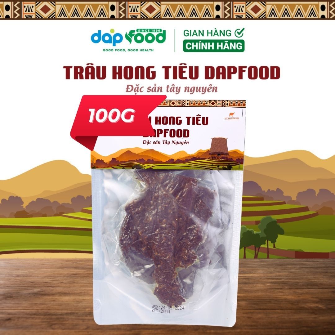 Trâu hong tiêu DapFood - Đặc sản Tây Nguyên - 100gr/ Túi