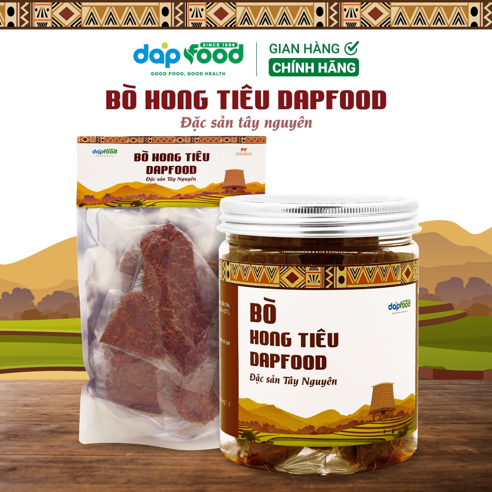 Bò Hong Tiêu DapFood - Đặc sản Tây Nguyên - 200gr/ hộp dạng thanh