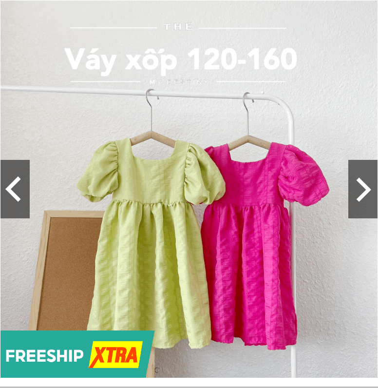 Váy nhún xốp cộc tay size đại
