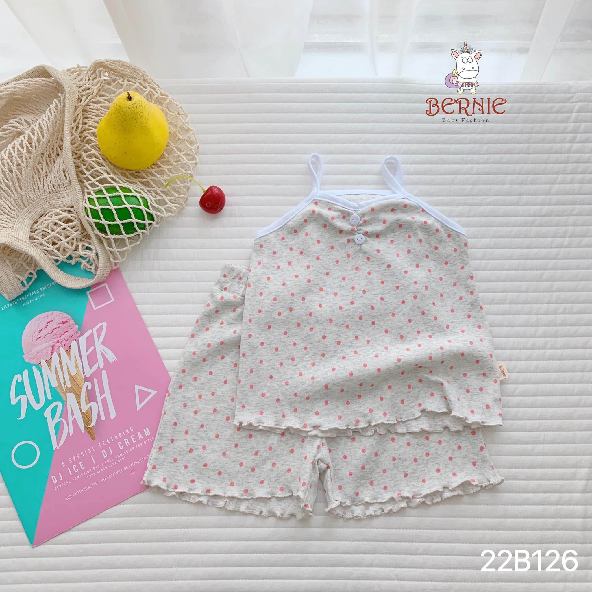 Bộ 2 dây bé gái họa tiết chấm bi Bernie