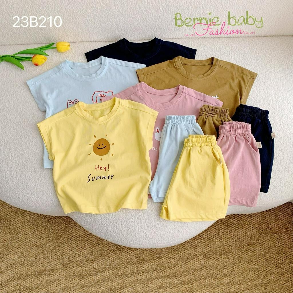 Set bộ cotton ba lỗ (3 lỗ) cánh dơi Bernie cho bé trai bé gái