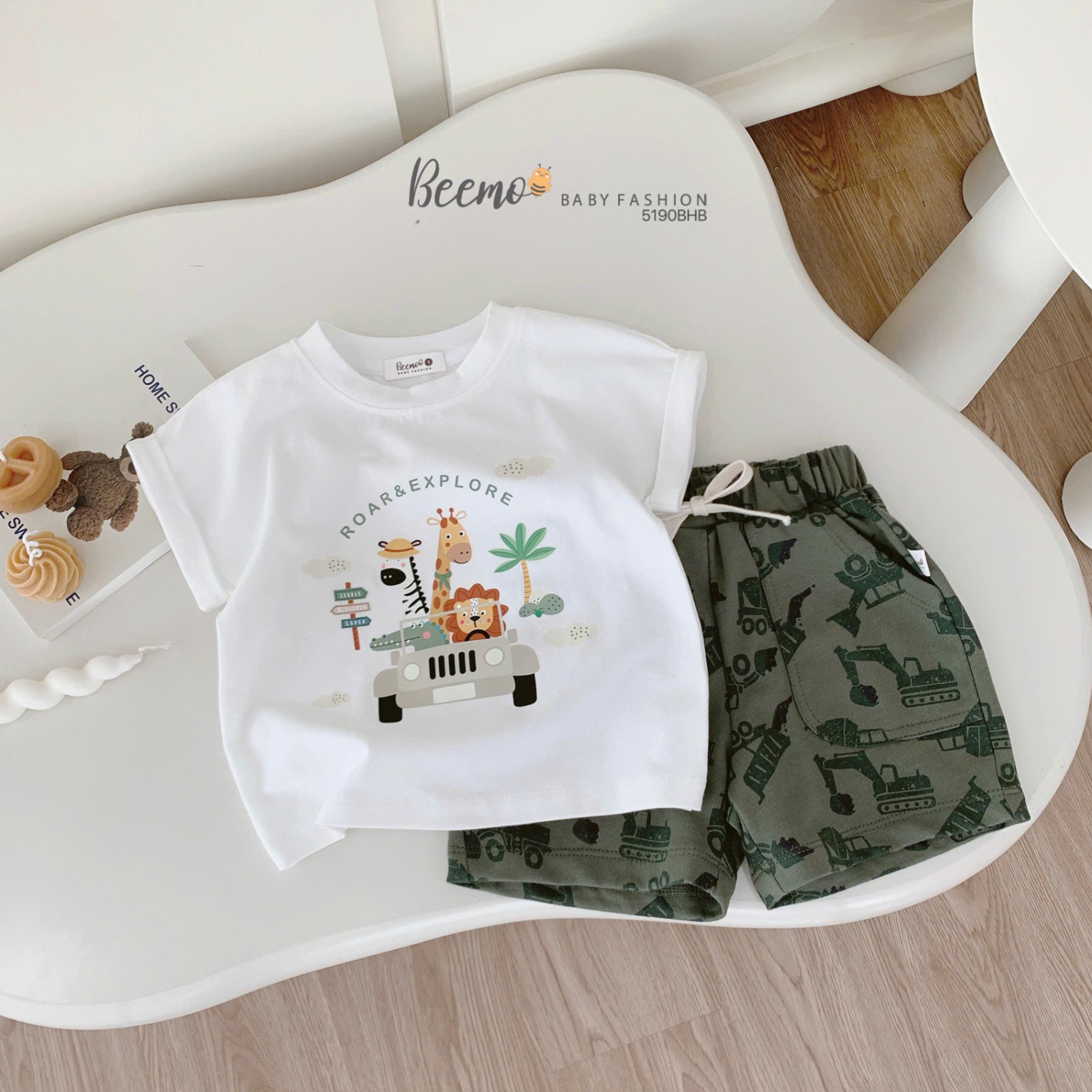Set cotton in hình sở thú dễ thương Beemo