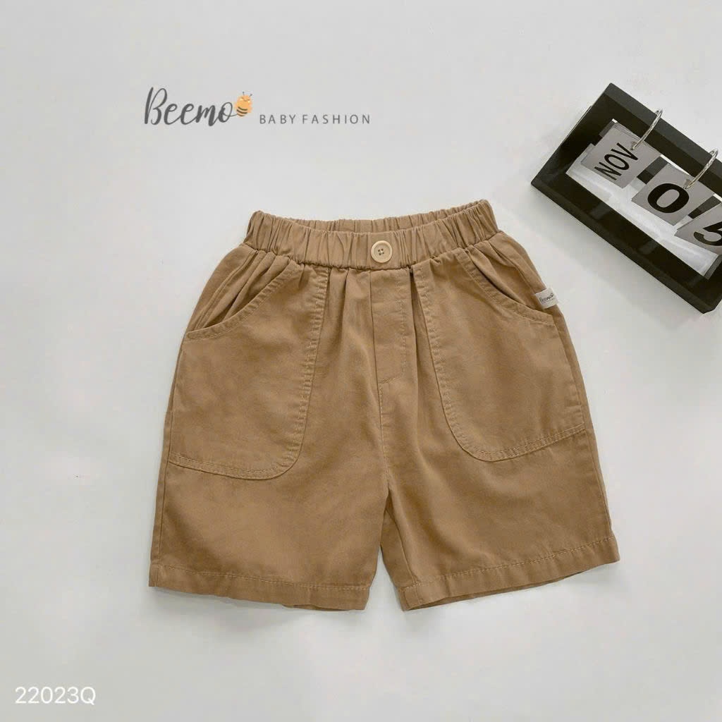 Quần sooc đùi kaki basic Beemo cho bé, chất mềm.