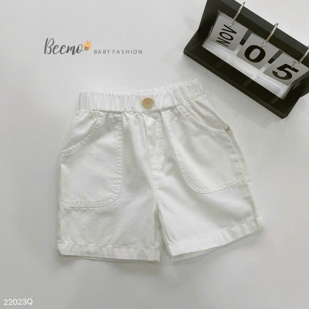 Quần sooc đùi kaki basic Beemo cho bé, chất mềm.